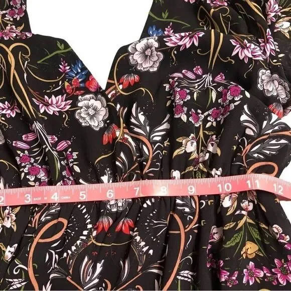 LUCCA Boho Black Floral Maxi Dress - Picture 15 of 15